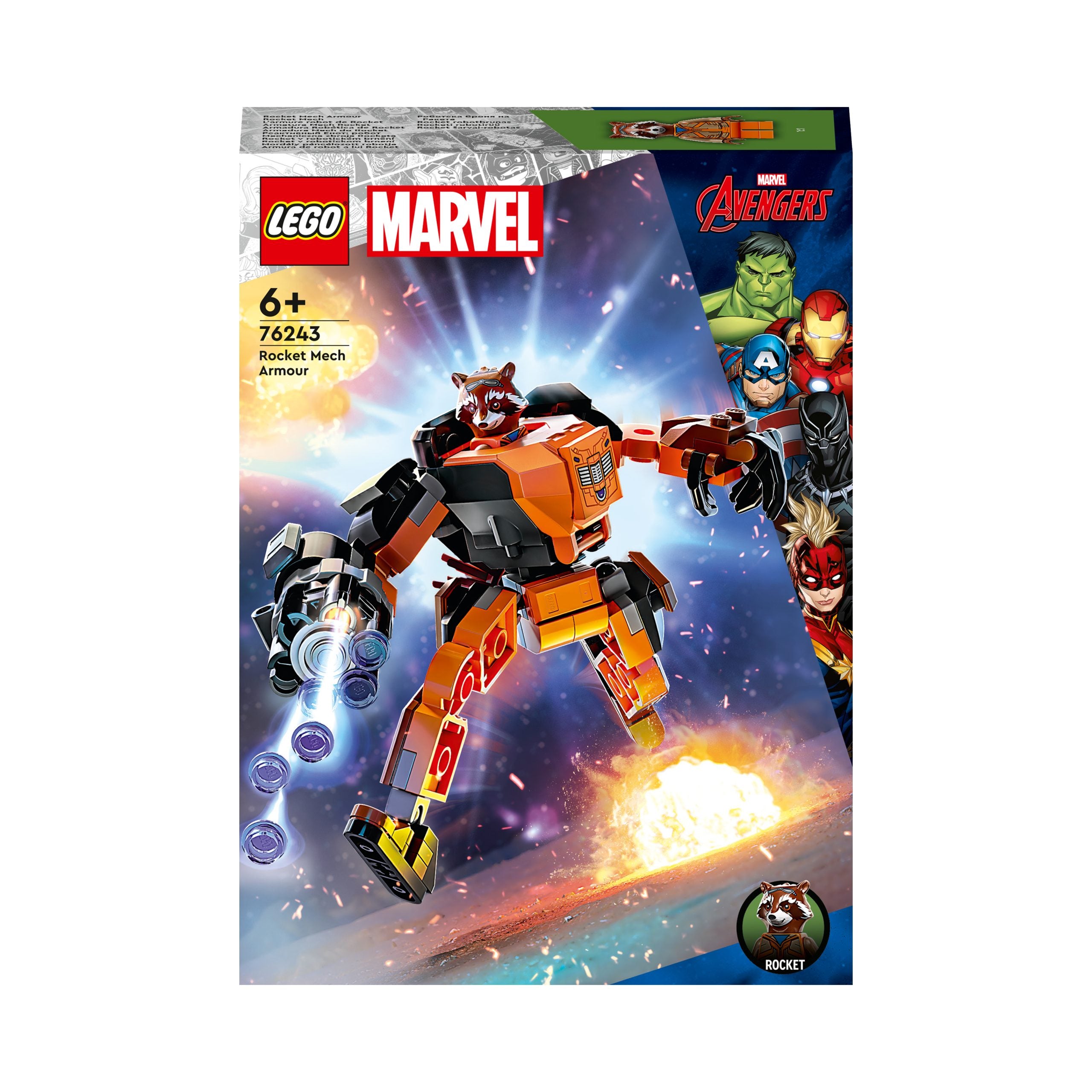 76243 LEGO Super Heroes - Armatura Mech di Rocket – Full Toys