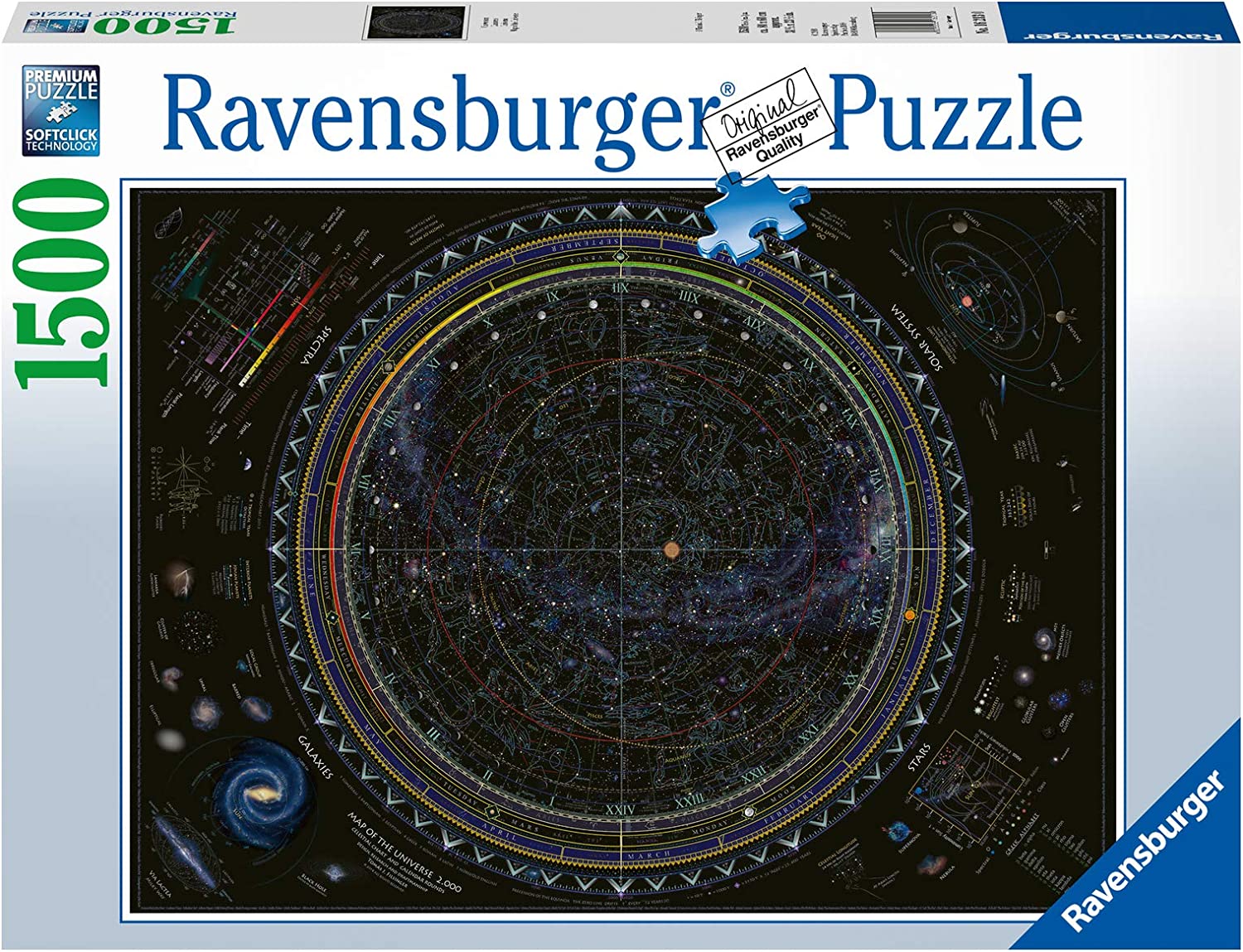 16213 - Ravensburger Puzzle Universo, Puzzle 1500 Pezzi, Puzzle Adulti  Mappa del cielo, Astronomia, Età 14+ – Full Toys