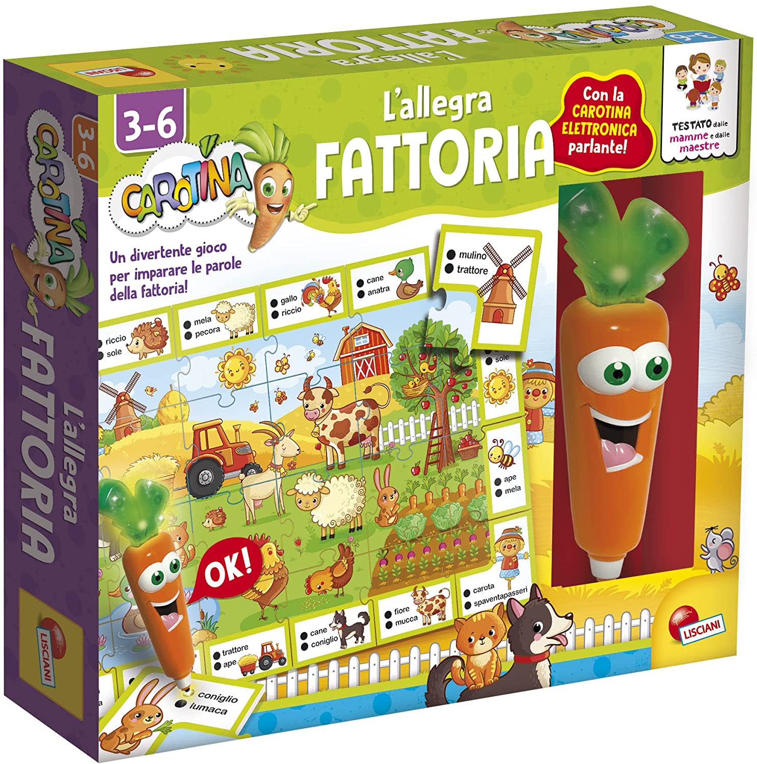 92642 - LISCIANI - CAROTINA PENNA PARLANTE BLISTER ALLEGRA FATTORIA