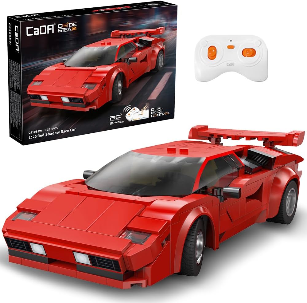 DBLC51085W CaDA Racing Car RC 1:20 Auto Sportiva Radiocomandata 328 Pezzi