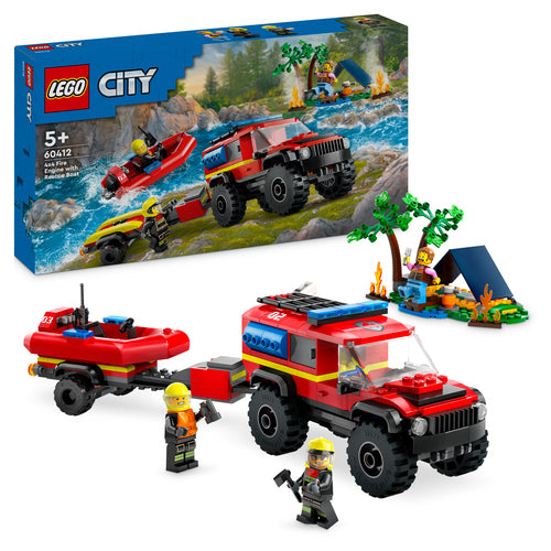 60412 LEGO City Fire Fuoristrada antincendio e gommone di salvataggio