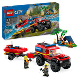 60412 LEGO City Fire Fuoristrada antincendio e gommone di salvataggio