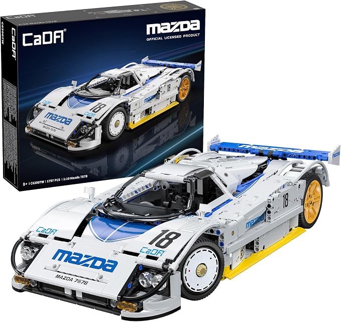 DBLC63007W CaDA Mazda 787B 1:10 Auto da Corsa da Costruire 1797 Pezzi