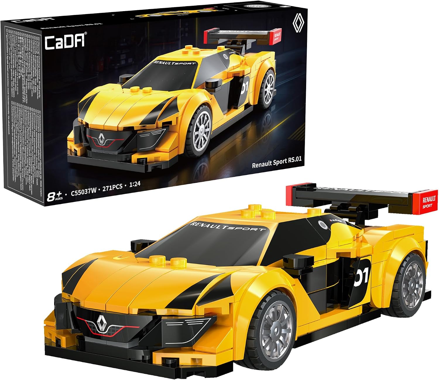 DBLC55037W CaDA Renault Sport R.S.01 Auto da Corsa da Costruire 271 Pezzi Scal