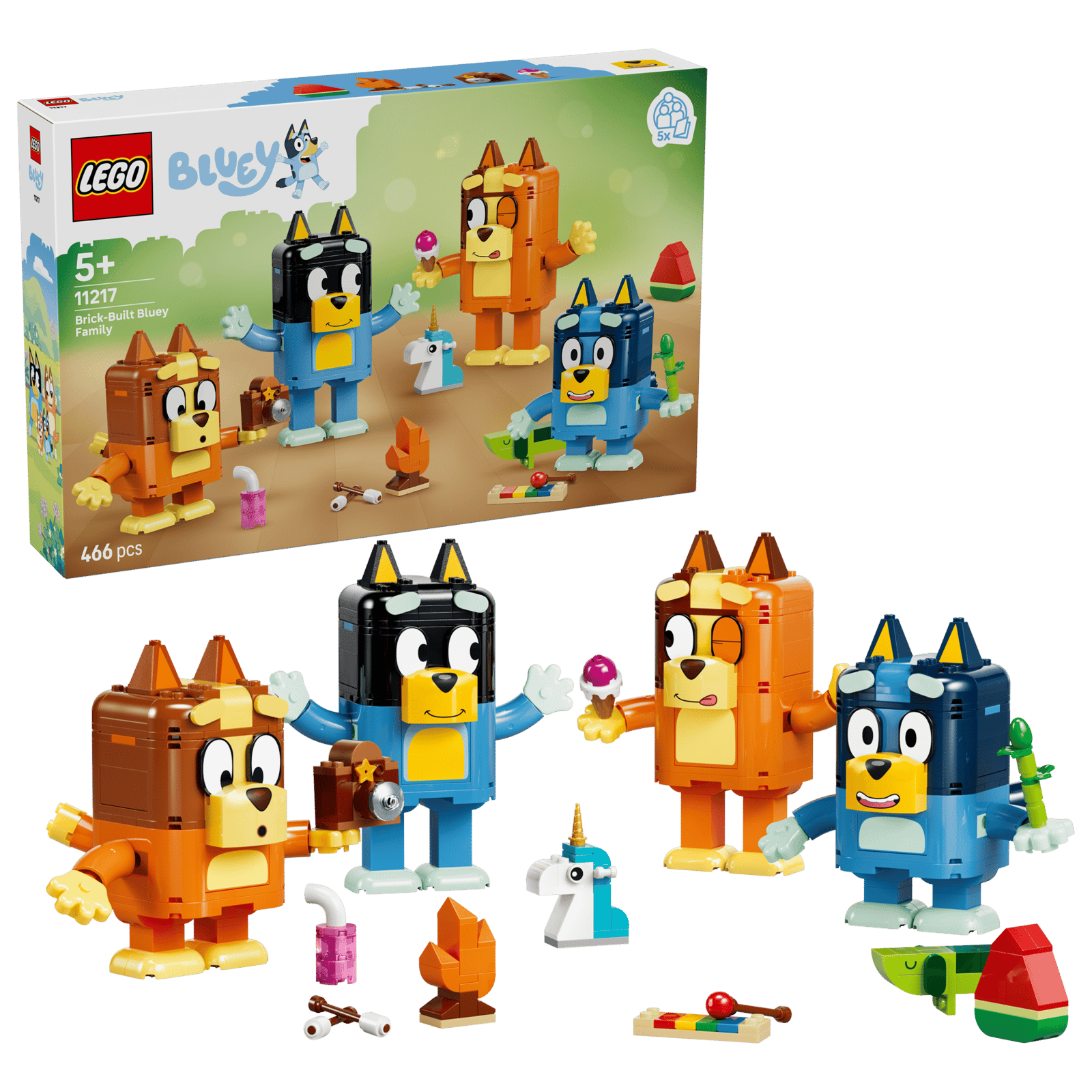 11217 Lego Bluey Famiglia Bluey in mattoncini