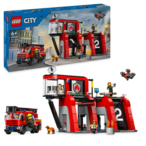 60414 LEGO City Fire Caserma dei pompieri e autopompa