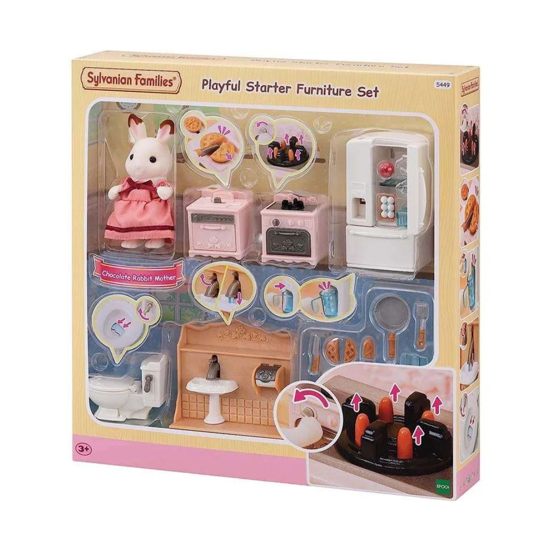 * 5449 Sylvanian Families - Set Arredamento completo + Mamma Coniglio Cioccolato