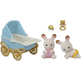 5432 Sylvanian Families - Gemelli Coniglio Cioccolato con carrozzina