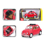 *18-22099 Bburago - Fiat 500L (1968), rosso - Scala 1:24