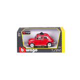 *18-22099 Bburago - Fiat 500L (1968), rossa - Scala 1:24