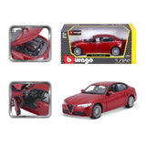 18-21080 RD - Bburago - 1:24 - 2016 Alfa Romeo Giulia - rossa