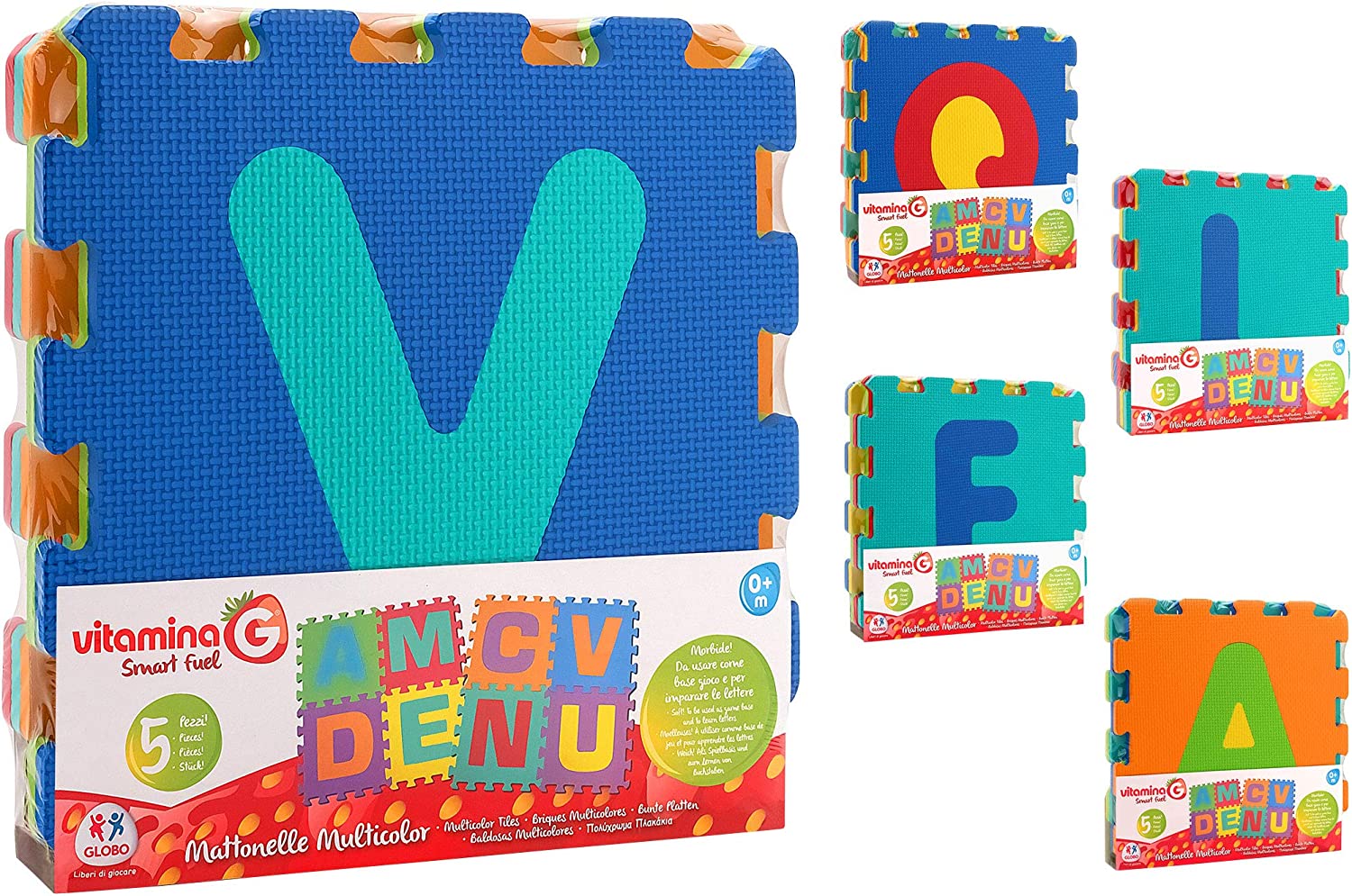 MATTONELLE PUZZLE LET 5PZ 10MM 32X32 5 ASS