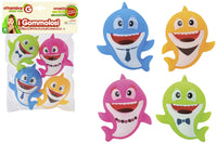 GLOBO - 05407 Gommosi da Bagnetto Set 4 Squali Morbidi e Galleggianti