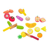 40877 GLOBO- FRUTTA E VERDURA CON VELCRO,CASSETTINA IN LEGNO-MODELLO CASUALE