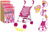 42491 Globo Passeggino per Bambole Richiudibile, Design Romantico, Portata 50kg