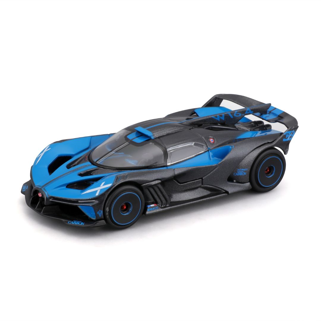 18-38306 Bburago Race Bugatti Bolide, blu - Scala 1:43
