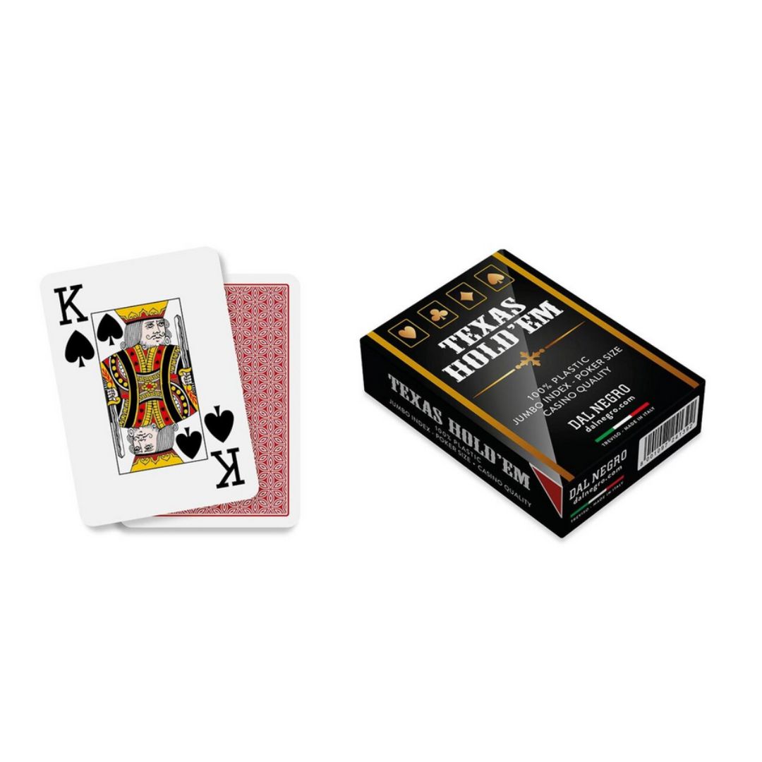 024139 Dal Negro - Carte Texas Hold'em - Casino Quality - Mazzo Rosso