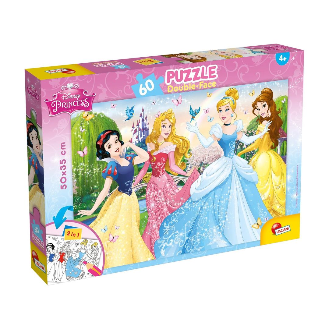 47901 Lisciani - Principesse Disney - Puzzle Double Face (60 pezzi)