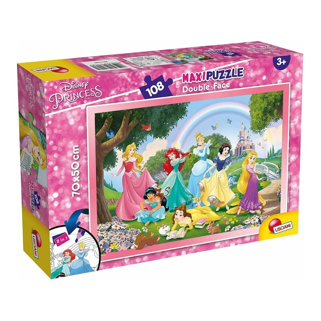 74181 Lisciani - Principesse Disney: Rainbow World - Puzzle Double Face