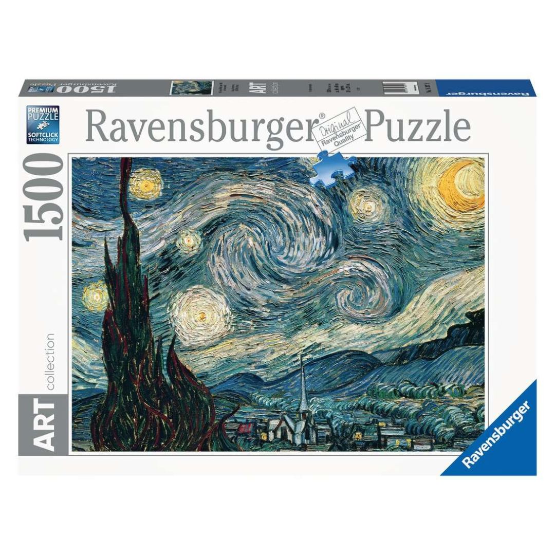 00079 Ravensburger: Art Collection - Notte stellata, Van Gogh -Puzzle 1500 pezzi