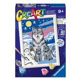 20044 Ravensburger: CreArt Classic - Lupi al chiaro di luna