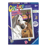 20052 Ravensburger CreArt Serie D Classic - Cavalli al tramonto