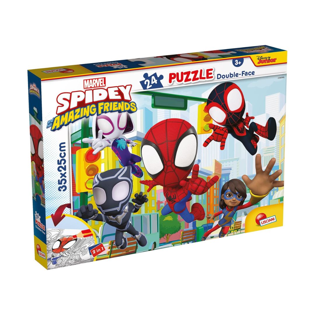 99603 Lisciani - Spidey - Puzzle Double Face (24 pezzi)