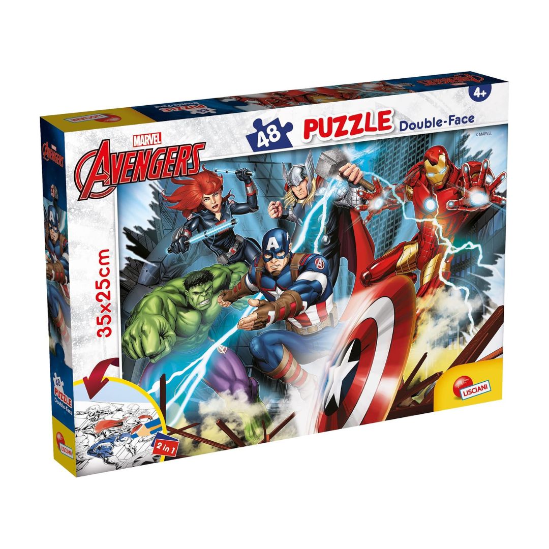 99641 Lisciani - Avengers - Puzzle Double Face (48 pezzi)