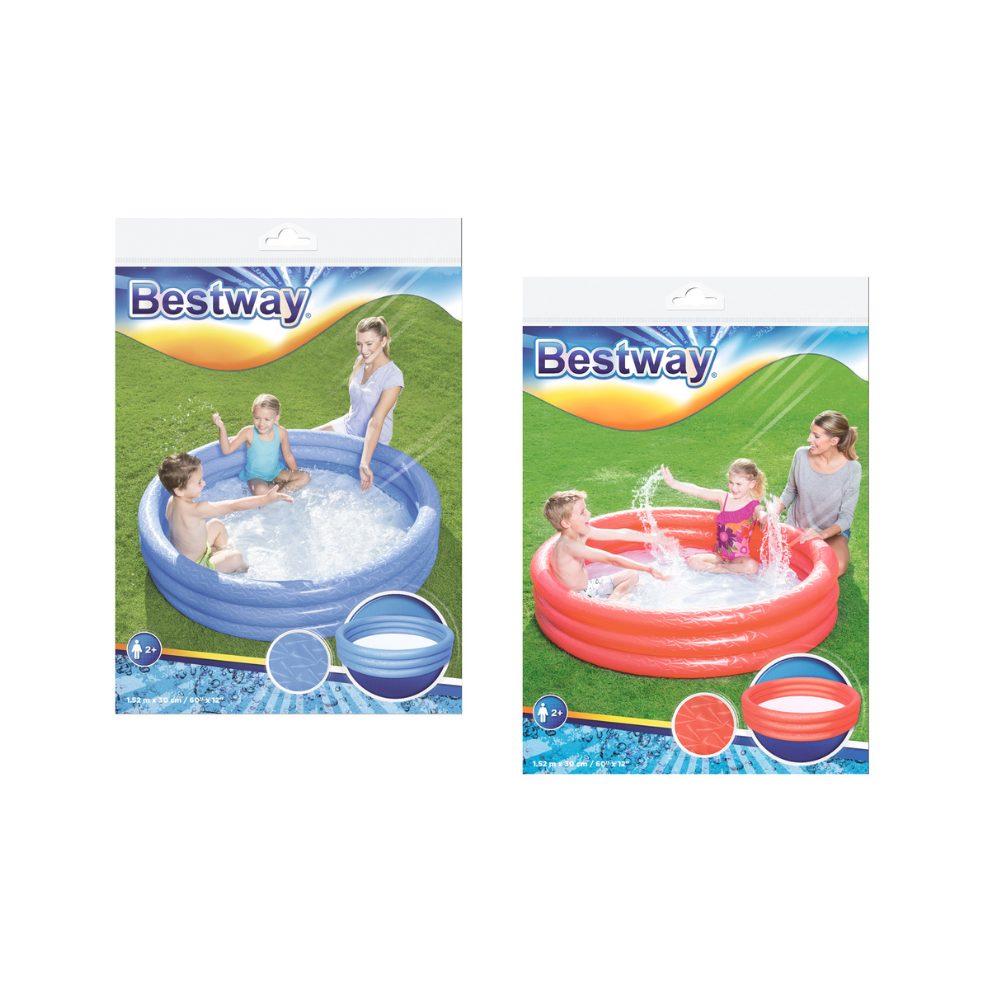 32545 - Bestway 51026-5 Piscinetta per bambini a 3 anelli colore casuale