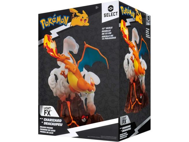 PK090200 Rei Toys Pokemon Select Deluxe Collector Statue CHARIZARD c/effetti lum