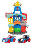 SP090100 Rei Toys Spidey City Playset con 2 veicoli esclusivi