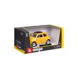 18-22098 Bburago - Fiat 500F (1965), gialla - Scala 1:24
