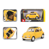 18-22098 Bburago - Fiat 500F (1965), gialla - Scala 1:24