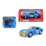 18-26305 Bburago Ferrari Racing - Ferrari 250 GTO, blu - Scala 1:24