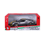 18-16017 GY - Bburago - 1:18 - Ferrari R&P - 296 GTB Assetto Fiorano grigio
