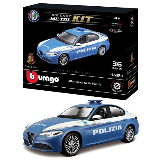 18-25129 Bburago 1:24 - Model KIT - Alfa Romeo Giulia Polizia