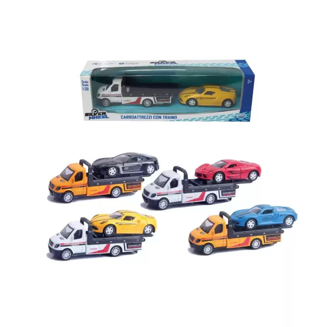41175 Silver Wheel - Carroattrezzi con auto - Modello casuale