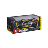 18-28024 - Bburago - 1:24 Racing - Chevrolet Corvette C8R - #4 Grigia e Gialla