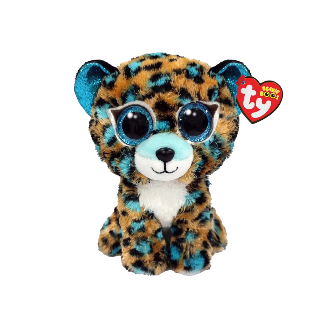 T36691 Ty Beanie Boos - Peluche Leopardo - Cobalt (15 cm)