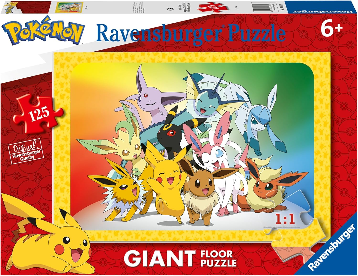 5641 - Puzzle Giganti Pokemon, Puzzle 125 Pezzi, Età 6+, Ravensburger Puzzle  Pokémon, Collezione 125 Giant Pavimento – Full Toys
