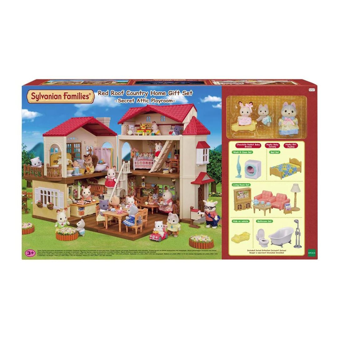 5727 Sylvanian Families - Casa Grande con luci e attico segreto - Gift Set