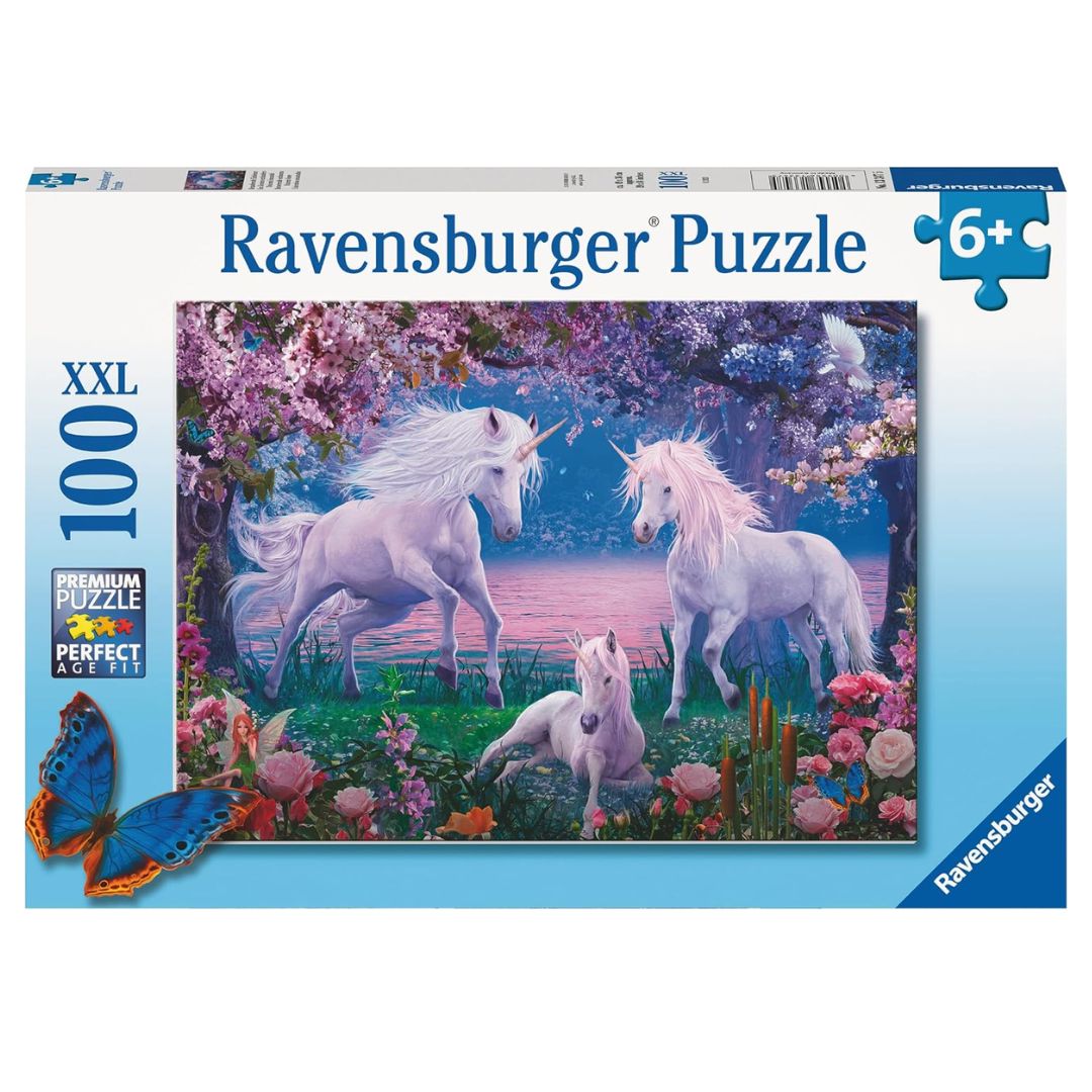13347 Ravensburger Puzzle 100 pz. XXL Unicorni incantati