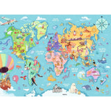 13343 Ravensburger - Mappa del mondo - Puzzle XXL - 100 pezzi
