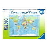 12890 Ravensburger - Mappa del mondo - Puzzle XXL (200 pezzi)