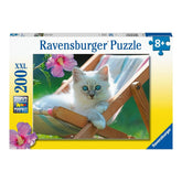 13289 Ravensburger Puzzle - Micio Bianco - Puzzle XXL (200 pz)