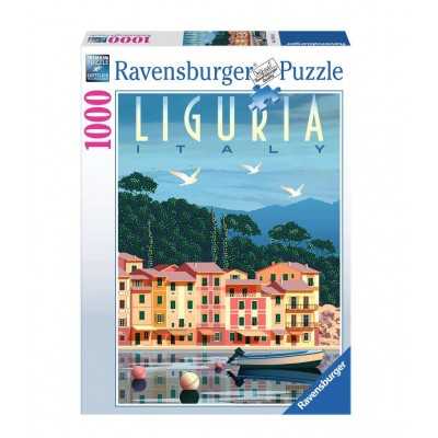 17614 Ravensburger PUZZLE ADULTI paesaggi 1000 pz Foto Postcard from  Liguria, Italy, Puzzle Liguria, 14+, Puzzle Postcard – Full Toys