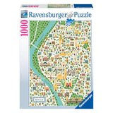 17607 Ravensburger PUZZLE ADULTI 1000 pz Illustrati Map of Seville