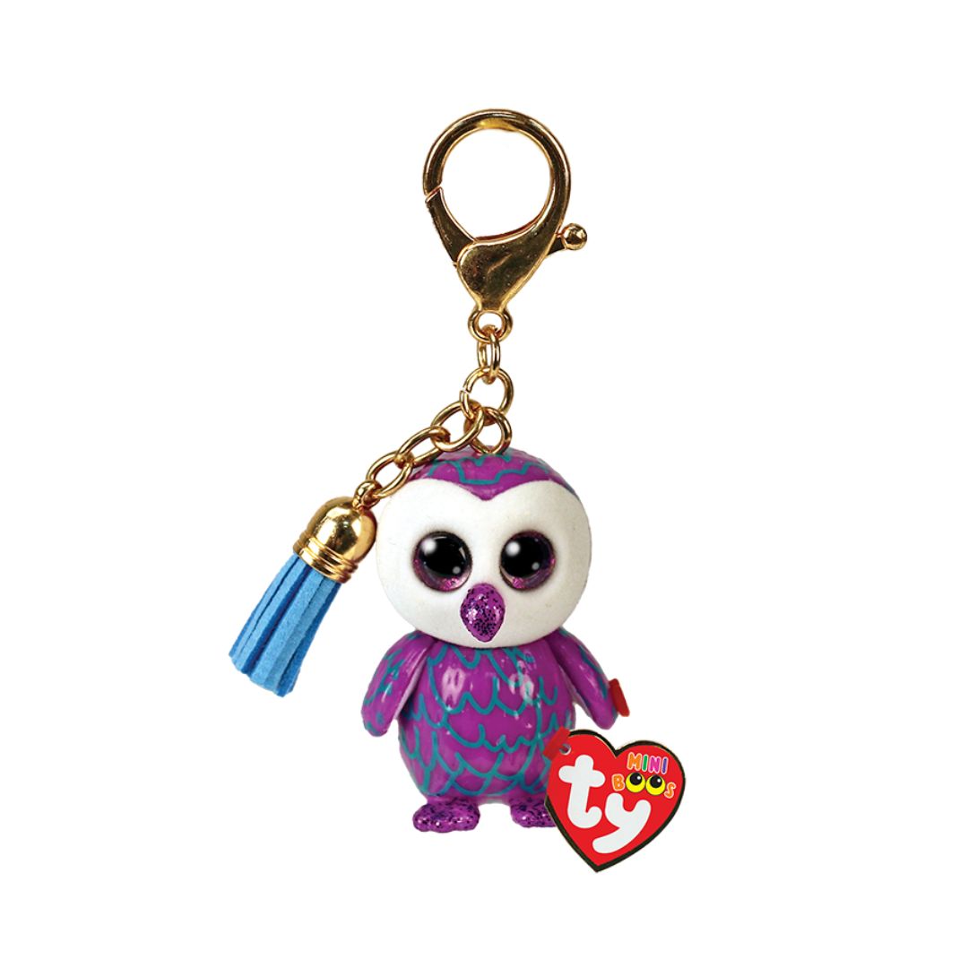 T25054 Ty - Beanie Boos Clips - Portachiavi Gufo - Moonlight