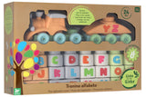 Globo - Trenino alfabeto in bioplastica, 24 pezzi