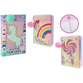 42360 WToy - Diario Fantasy con lustrini e pon pon